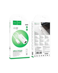 Адаптер UA22 Acquire Type-C на RJ45 (белый) Hoco