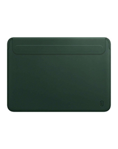 Чехол для ноутбука Skin Pro II PU Leather Sleeve для Apple MacBook Air 13.6" (темно-зеленый) Wiwu