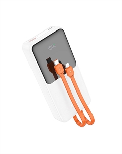 Внешний аккумулятор J119А Sharp charger 20000mAh USB/Type-C/кабель Lightning + Type-C/LED-дисплей (белый) Hoco