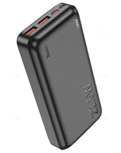 Универсальный внешний аккумулятор J101A Astute 20000 mAh 22.5W 2*USB/Type-C/Micro USB пластик (черный) Hoco