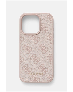 Чехол Guess для телефона iPhone 16 Pro 6.3, розовый