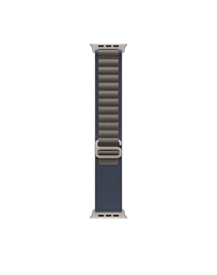 Ремешок Apple Alpine Loop Blue, 49 мм, Medium, Natural Titanium Finish