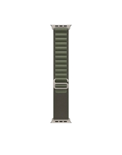 Ремешок Apple Alpine Loop Green, 49 мм, Large, Natural Titanium Finish