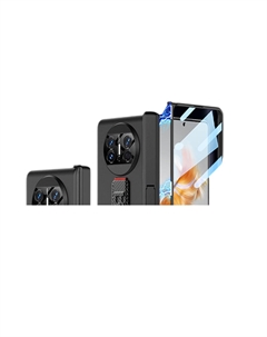 Чехол для телефона Povatine, Black carbon fiber anti-peep magnetic folding hinge wristband