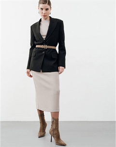 Женские ботильоны на шпильке песочного цвета Mascotte