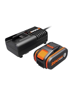 Комплект WA3604 20V: аккумулятор 4Ач и зарядное устройство 2А Worx