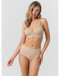 Трусы слипы женские бежевые с высокой посадкой Mark formelle