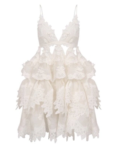 Платье изо льна и шелка Zimmermann