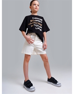 Шорты текстильные джинсовые для девочек Playtoday tween