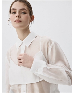 Рубашка из смесового тенселя со съемным топом Sela