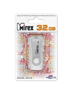 Накопитель USB 2.0 32GB SWIVEL 13600-FMUSWT32 белый (ecopack) Mirex