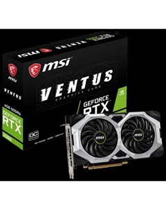 Видеокарта PCI-E GeForce RTX 2060 VENTUS OC (RTX 2060 VENTUS OC RU) 6GB GDDR6 192bit 12nm 1365/14000Mhz HDMI/3*DP RTL Msi