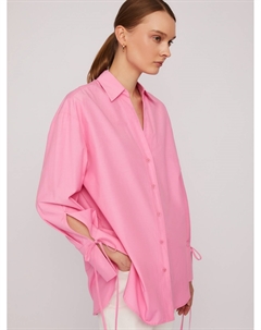 Рубашка свободного фасона с акцентными манжетами Zolla