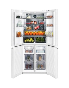 Холодильник трехкамерный NORDFROST RFQ 450 NFGW Total No Frost, Side by Side, инверторный белый Nordfrost