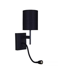 Бра 86210-9.2-001KT LED3W+E14 BK Reluce