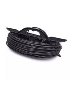 Удлинитель-шнур на рамке 1-местный c/з, HM02-01-30, 30м, 3*0,75, серия Home (УХз-10), черный 39225 Stekker