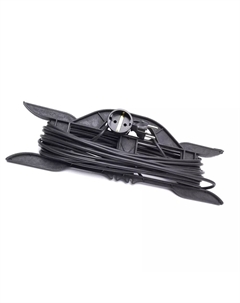 Удлинитель-шнур на рамке 1-местный c/з, HM02-01-10, 10м, 3*0,75, серия Home (УХз-10), черный 39223 Stekker