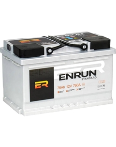 Автомобильный аккумулятор Standart 75 Ач прямая полярность L3 Enrun