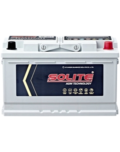 Автомобильный аккумулятор AGM 80 Ач обратная полярность L4 Solite