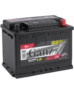 Автомобильный аккумулятор 62 Ач обратная полярность L2 Ganz