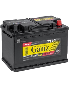 Автомобильный аккумулятор AGM PRO-Line 70 Ач обратная полярность L3 Ganz