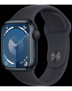 Часы Watch Series 9 GPS 45мм корпус из алюминия Темная ночь + ремешок Sport Band Темная ночь Apple