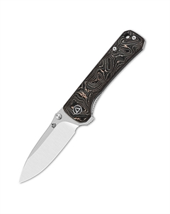 Складной нож Hawk, сталь CPM S35VN, рукоять карбон, черный/бежевый Qsp