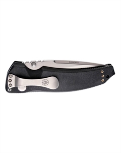 Нож складной EX-03 Stone-Tumbled Drop Point, сталь 154CM, рукоять инженерный пластик, чёрный Hogue