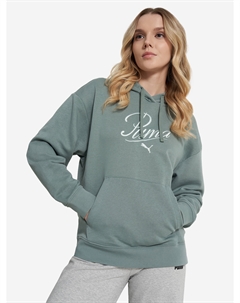 Худи женское Ess Script Comfort, Зеленый Puma