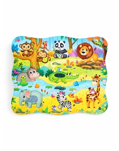 Пазлы с тактильными вставками Puzzle time