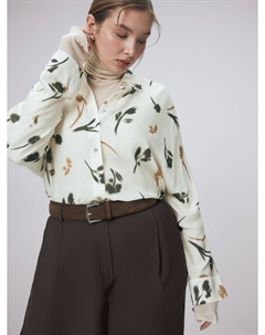 Рубашка с акварельным принтом и высокими разрезами M(46) Lalis