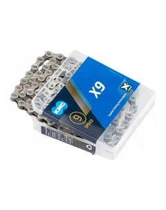 Цепь велосипедная Х9 Silver 1/2"х11/128" 9ск.114 звеньев, с замком, X Bridge, д/SHIMANO/SRAM, 5-303604 Kmc