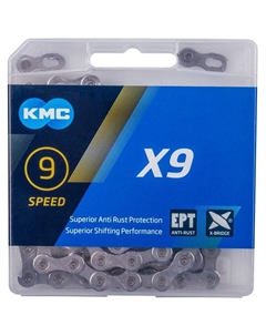 Цепь велосипедная Х9 EPT EcoProTeQ 11/128" 9ск. 114 звеньев, с замком, X Bridge, д/SHIMANO/SRAM, 5-303605 Kmc