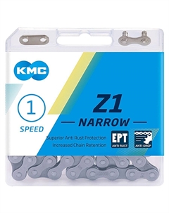 Цепь велосипедная Z1 Narrow EPT 1/2"х3/32" 1ск. 112 звеньев, 8мм, с замком, в пластиковой коробке, 5-303720 Kmc