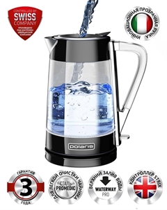 Чайник электрический Polaris PWK 1715 CGL Water Way Pro, черный