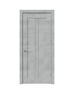 Дверь межкомнатная со стеклом Сиэтл 80x200 см ПВХ цвет лофт светлый с замком и петлями Vfd