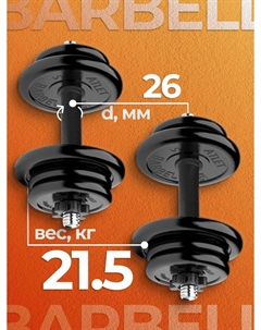 Гантели разборные MB Barbell MB-FdbM-At4 21.5кг 2шт Barfits