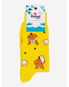 Носки с рисунками St.Friday Socks, Метатель хинкали, Желтый St. friday