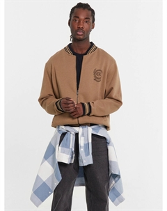 Толстовка мужска бежевая с принтом на груди Mark formelle