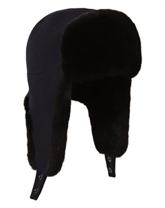 Кашемировая шапка-ушанка с мехом норки Victoria kusenkova