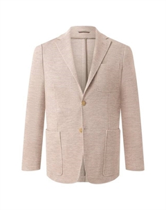 Пиджак из шерсти и хлопка Canali