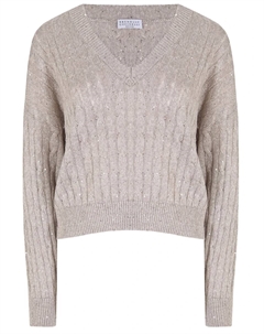 Пуловер кашемировый с пайетками Brunello cucinelli