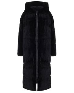 Пуховик двусторонний с мехом кролика Yves salomon