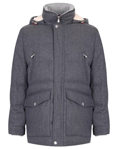 Пуховик шерстяной Brunello cucinelli