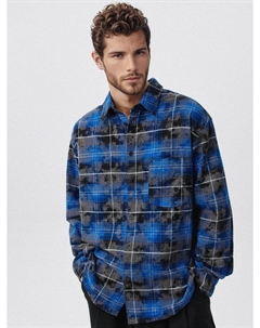 Рубашка в клетку из фланели Sela