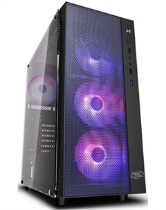 Корпус eATX MATREXX 55 MESH ADD-RGB 4F черный, без БП, боковое окно из закаленного стекла, USB 3.0, 2*USB 2.0, audio Deepcool