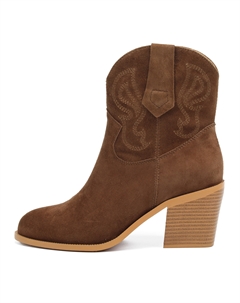 Рыжие ботинки казаки из натурального велюра Respect