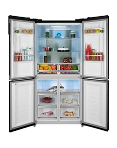 Холодильник трехкамерный HIBERG RFQ-500DX NFGR Total No Frost, Side by Side, инверторный красный Hiberg