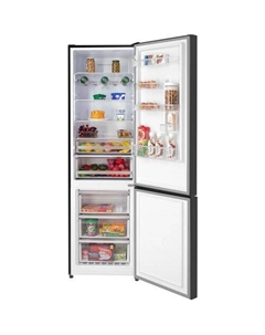 Холодильник двухкамерный HIBERG RFC-400DX NFGB вместимость: 5 бутылок, Total No Frost, инверторный черный Hiberg