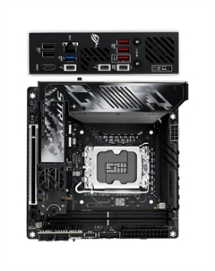 Материнская плата ASUS ROG Strix Z890-I Gaming WiFi Z890 Soc-1851 2xDDR5, 2xSATA3, RAID, 2хM.2, 1xPCI-E16x, 4xUSB3.2, 3xUSB3.2 Type C, DP, HDMI, WiFi, 2.5Glan, Mini-ITX Asus